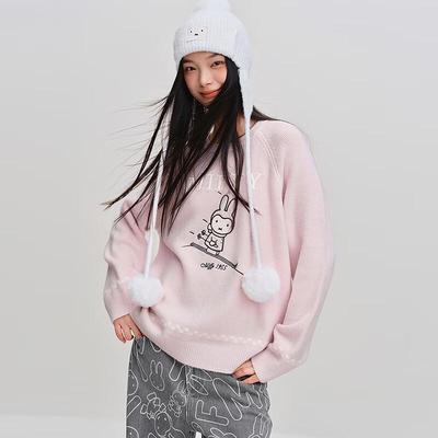 LEDING Miffy Collaboration Round Neck Knit Sweater