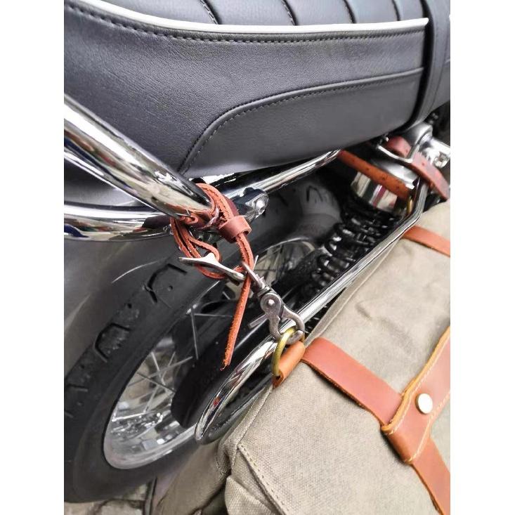 Locomotive Side Bags Modification Belts Wear-resistant Motorcycle Bag Strap  Genuine Leather Belt Universal Bike Bag