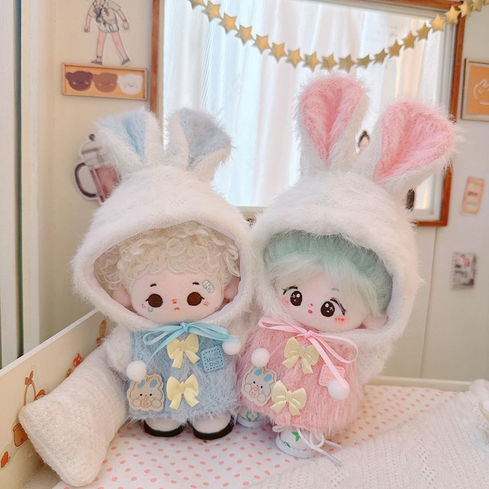 For 17cm Labubu Doll Clothes Fashion Soft Coat Doll Clothes Color Match Pants Dolls Accessories Cute Decoration Little Clothes