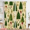 2pcs,2D Plane Printing Contemporary Curtains Christmas Trees Ornaments Decorative (3) Polyester (without Rod) Decorations Inside