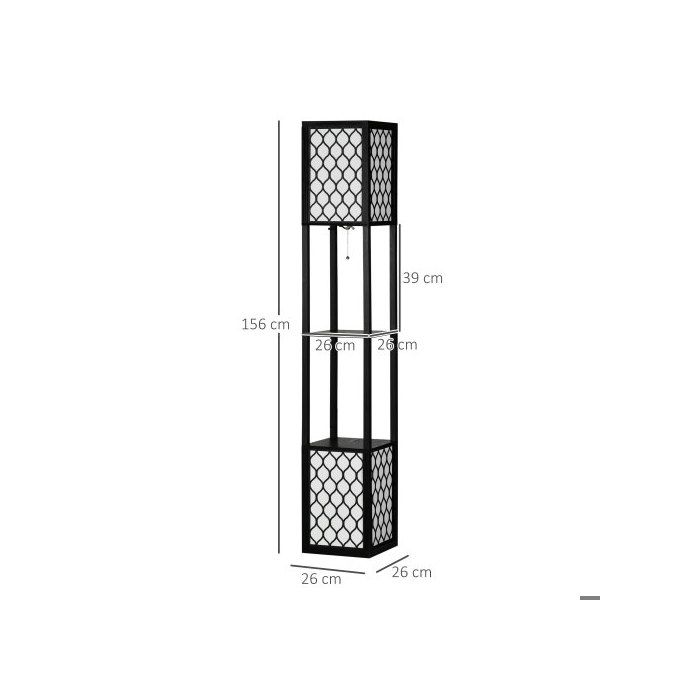 Lampadaire - MUVOE - Moderne - 40 Watt - E27 - Interrupteur extractible - Noir