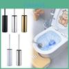 Stainless Steel Toilet Cleaning Brush With Rounded Holder For Durable Bathroom Maintenance
