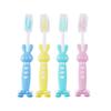 Strona główna Dziecięca miękka szczoteczka do zębów Macaron Candy Color Miękkie futro 4 Słodka szczoteczka do zębów dla niemowląt z kreskówkowym króliczkiem
