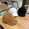 New Style Baseball Cap for Women In Autumn and Winter Woolen Korean Version Teddy Velvet Duck Hat Thickened Warm Curved Brim Fashionable