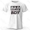 Men's Bad Boy Graphic Short Sleeve T-Shirt 100% Cotton Breathable Vintage Printed Tops Tee for Women Summer Casual Sportswear