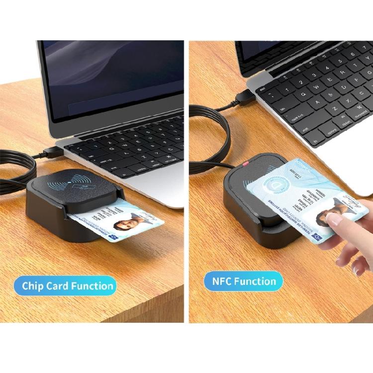 Portable Nonslip Base Card Reader USB Powered Suitable for Seamless Operation with LED Indicator Efficient Data Transfer
