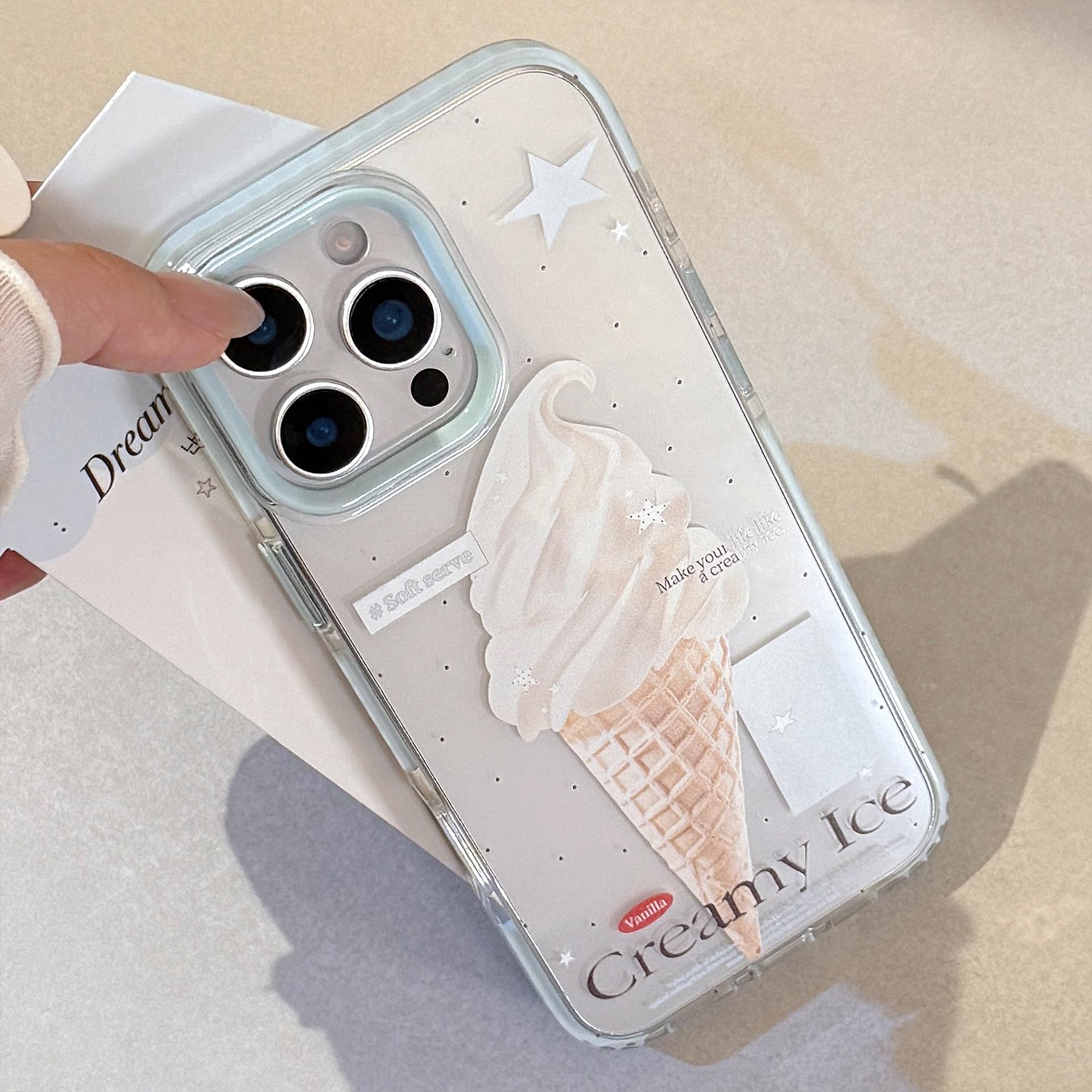 

Star Ice Cream IPhone 16 Apple 15 Promax Mobile Phone Case Suitable for 14 Small Fresh Korean 13 Transparent 11 12pro max (6.7)