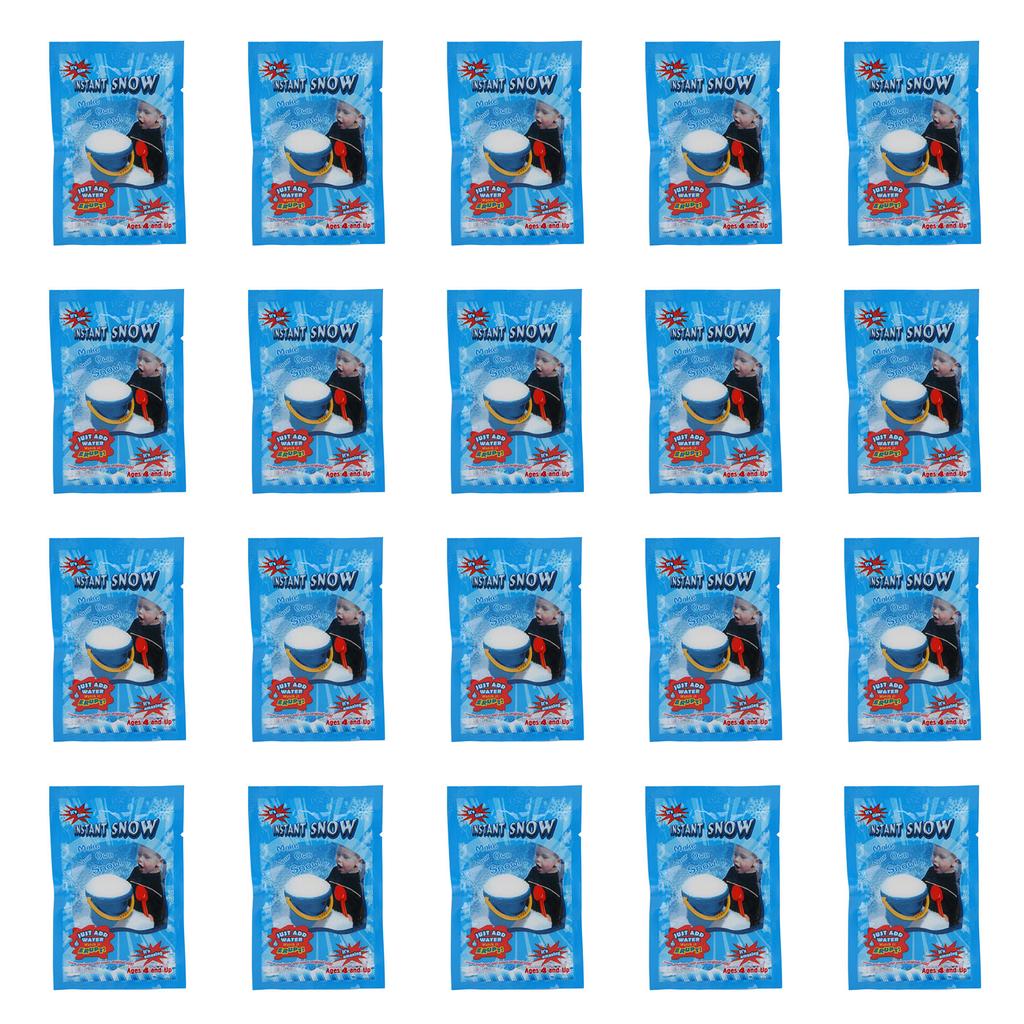 20 STÜCKE Falschschnee-Pulver Sicher Flauschig Simulation Künstlicher Schnee für Winterdekoration Feiertagsparty-Zubehör
