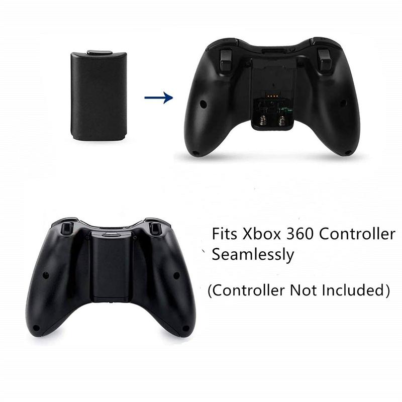 Gamecontroller Batterie-Rückteilgehäuse AA-Batteriehalter Rückabdeckung Gehäuse Ersatz für Xbox 360 Wireless Gamepad Batterieabdeckung