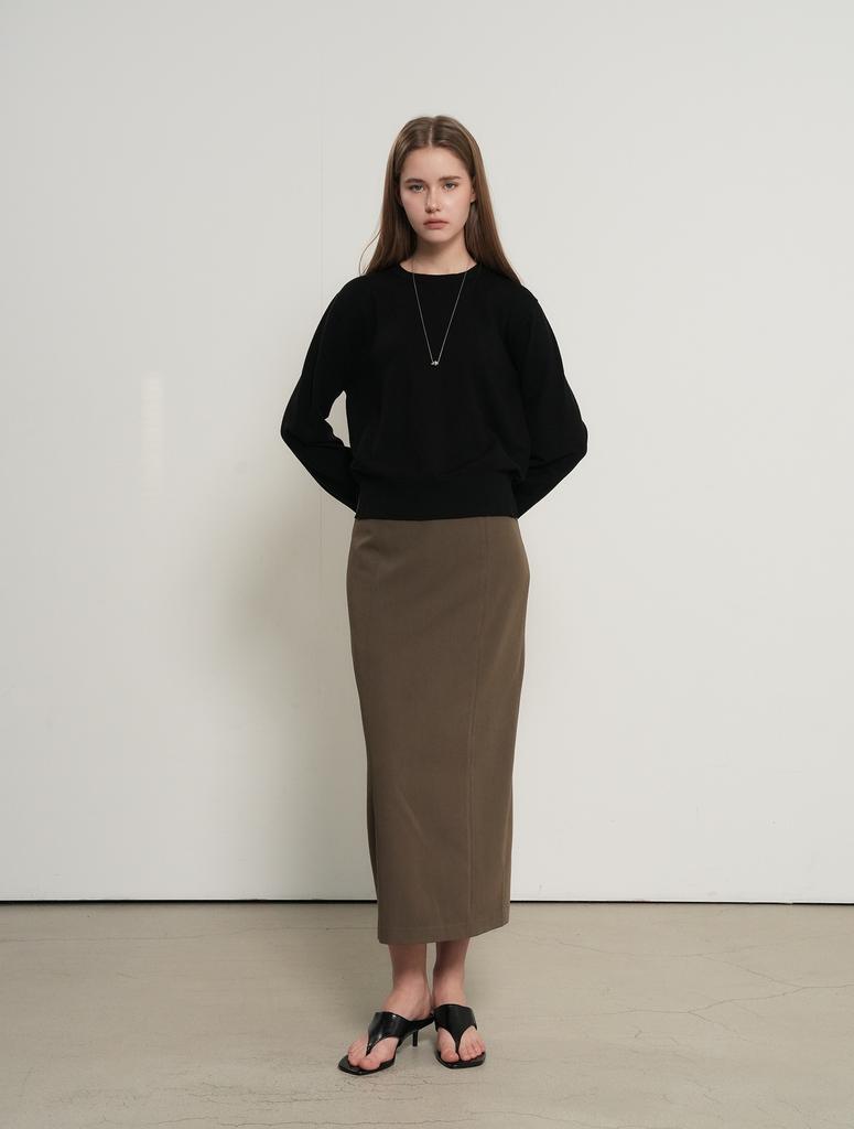 GENERALIDEA Relaxed Essential Crew Neck Pullover [Black] / Gf1Lkp510