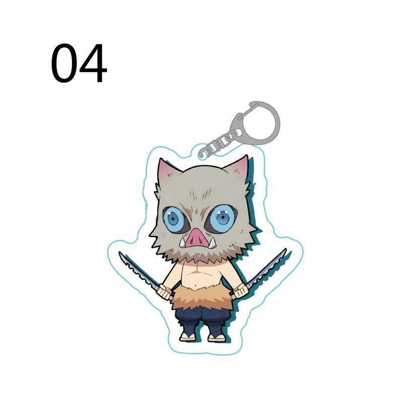 23Styles Dekoráció Akril Kulcstartó Kimetsu No Yaiba Aranyos Kawaii Demon Slayer Anime Kulcstartó Ajándékok