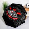 Sport Club Football Crest Printed Automatic Umbrella, 8-Frame for Travel, camping, Casual Umbrella, Essential Gift for  for family and friends