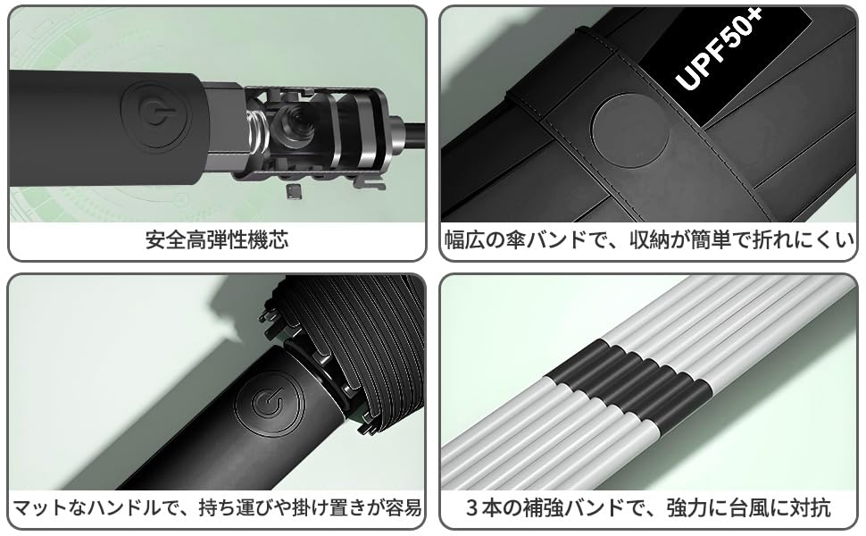 Ribs Automatic Folding Extra Suitable for Sun and UV Sun [MYJYG] [348 & Super-Reinforced Construction] Anti-Storm Umbrella, Thick, Rain, Protection,