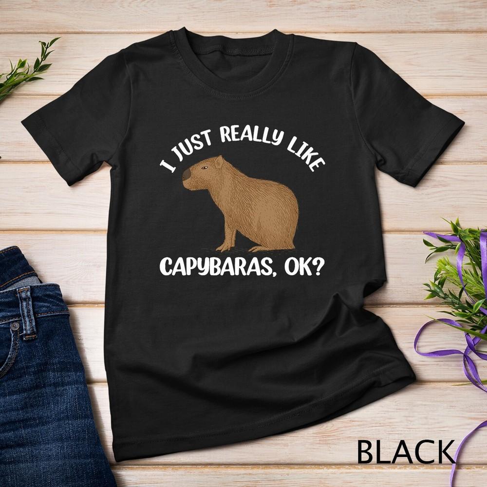 

Funny Capybara Art For Men Women Kids Rodent Capybara Lover Unisex T-shirt 2XL