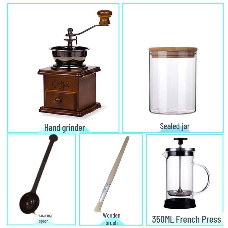 Retro Solid Wood Manual Coffee Bean Grinder