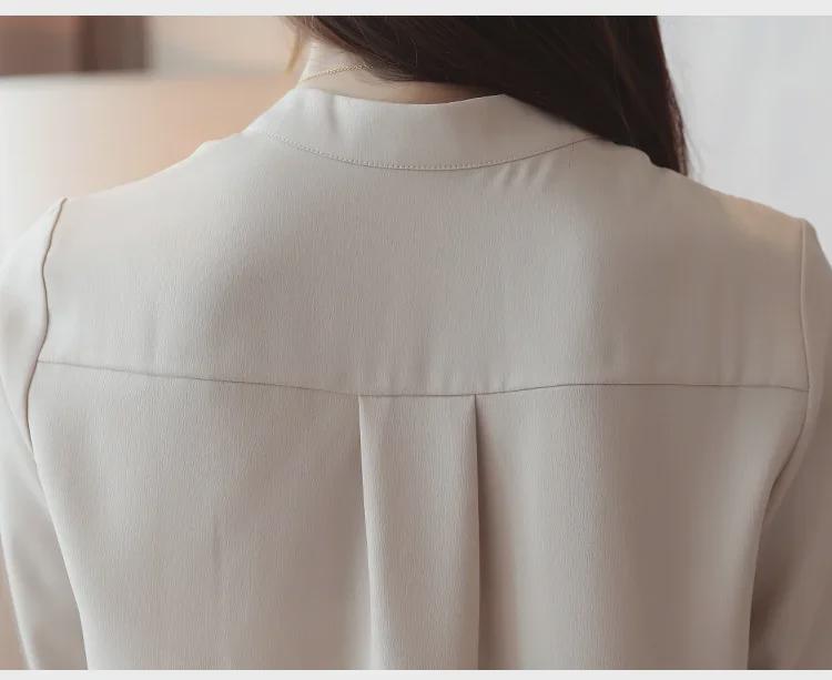 2025 Women's Korean Style Long-Sleeve Satin Chiffon Professional Shirt, Spring Collection