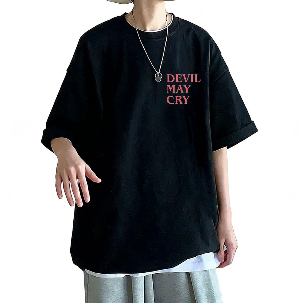 Game Devil May Cry Dante T-shirt Men Women Gothic Punk Oversized Crewneck T Shirts Male Fashion Casual Soft Cotton Short Sleeve