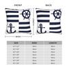 Nordic Dark Blue Nautical Collection Pillow Cover Vintage Pillow Case For Sofa Home Decor Comfy Pillowcases Birthday Present