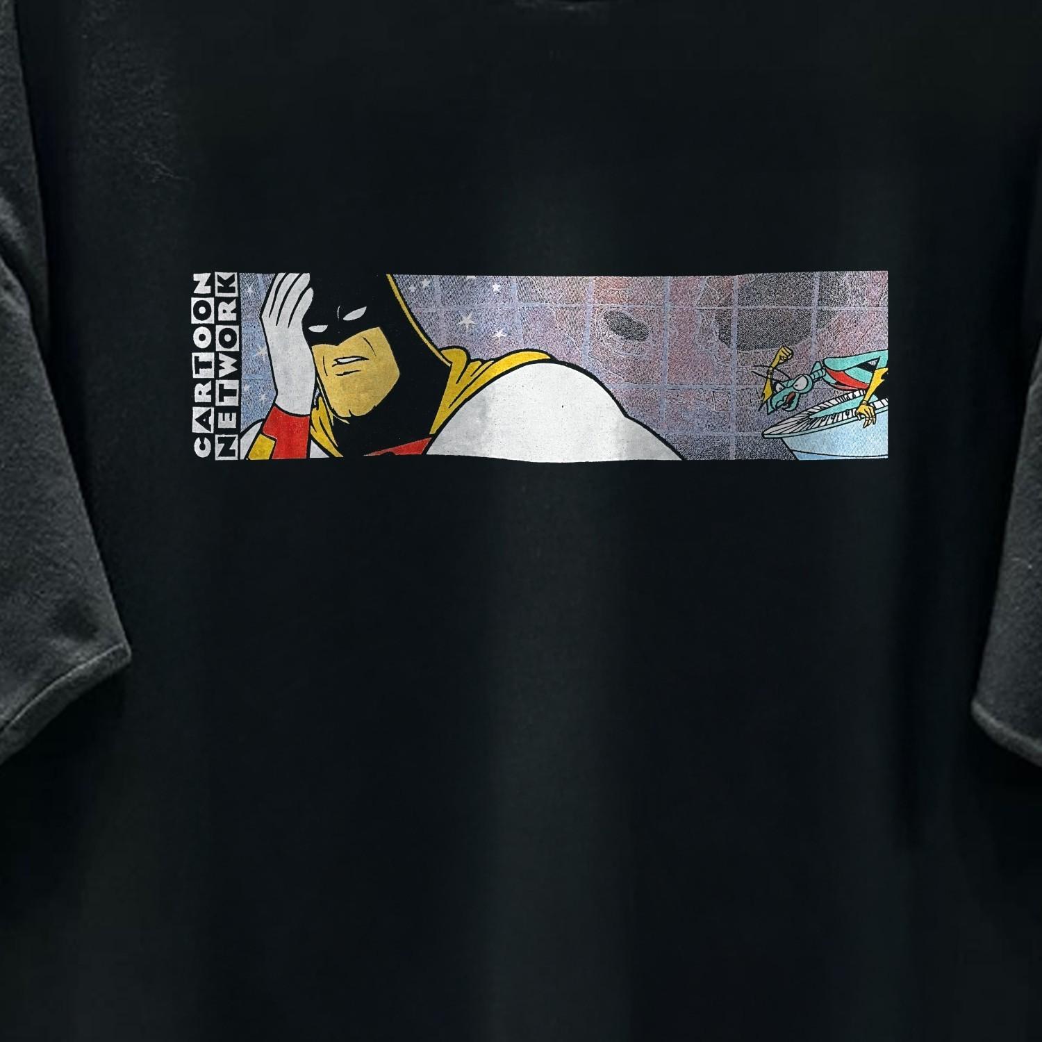 1998 Space Ghost Coast To Coast Wash Washed T-Shirt Black M XL