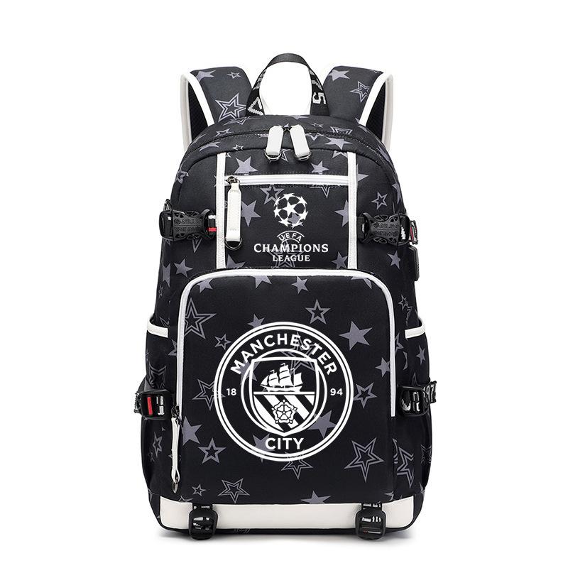 School Season Football Peripheral Student Schoolbag Leisure Personalized Backpack Large Capacity With Usb Charging