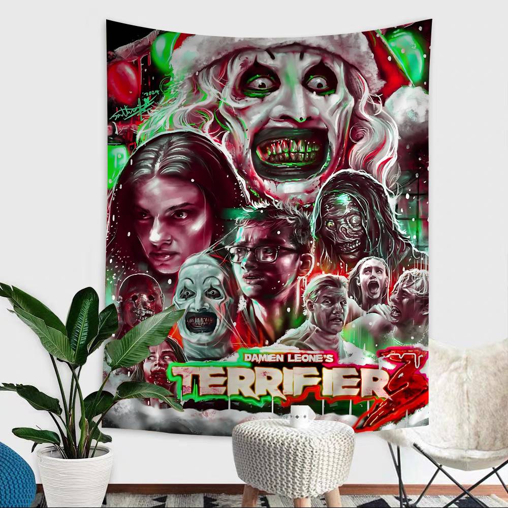 

TTerrifierFilm Funny TTerrifier Horror 2 3 3 Horror Clown Movie Printed Wall Hanging Decoration Household Decor Blanket 74x94cm(29x37in)