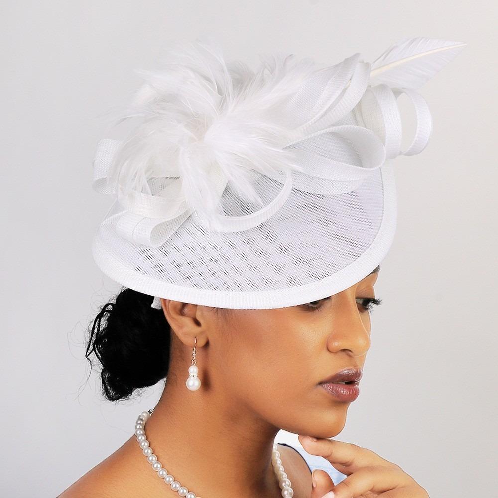 Exquisite Feather Fascinator Hat Elegant Bridal Headband Retro Bride Headdress Wedding
