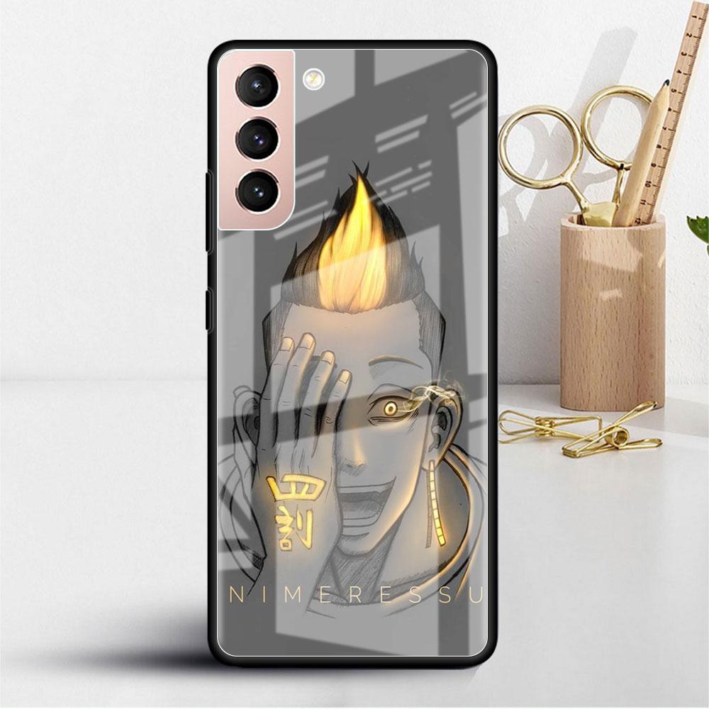 Glass Case For Samsung Galaxy S22 S20 FE S21 5G S10 S9 Plus Note 10 20 Lite Tempered Phone Cover Japan Anime Tokyo Revengers