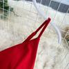 Spring Dress For Women V-Neck Open Back Waist-Cinching High-Waisted Slimming Solid Color Camisole Slip Dress A-Line Dresses