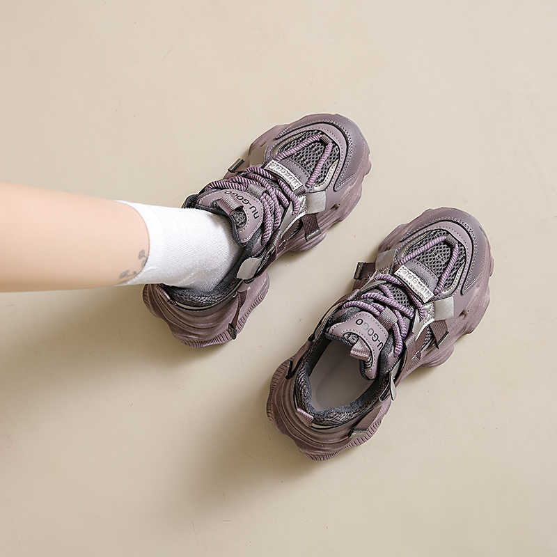 Fashion Thick Heeled Winter Shose Womans Vulcanize Teenage Fashion Sneakers Ladies Loafers Shoes Sports New Year's Street Trainners