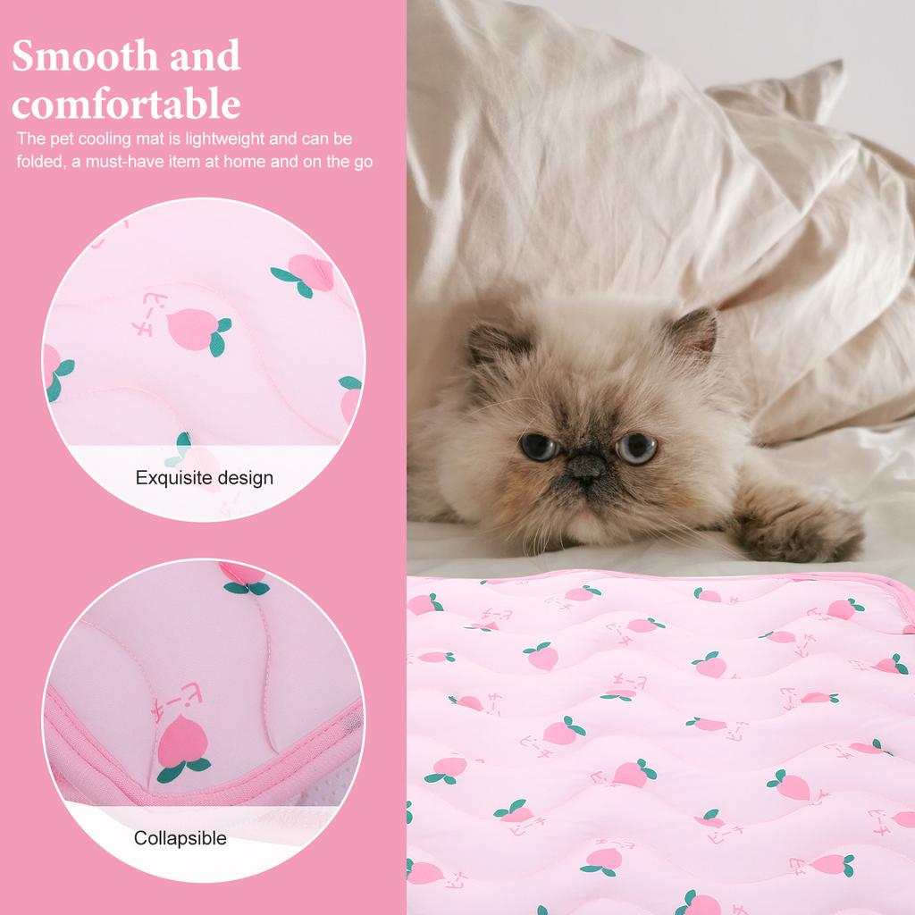 Cat Dog Cooling Mat Summer Heat Protection Portable Sleep Pad Household Pet Accessory High Grade Material Soft Easy Care Surface