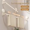 Telescopic No-Drill Suction Cup Towel Rack with Shelf for Bathroom