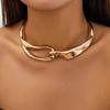 Übertriebene Klobige Punk Goth Choker Halskette Damen Herren Heavy Metal Große Torques Unregelmäßige Verdrehte Kette Grunge Steampunk Schmuck