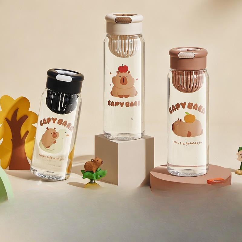 Water Cup - Cartoon Plastic Water Bottle for Boys and Girls, Portable Cup, Simple Design with A Tea Spout, Convenient To Carry.