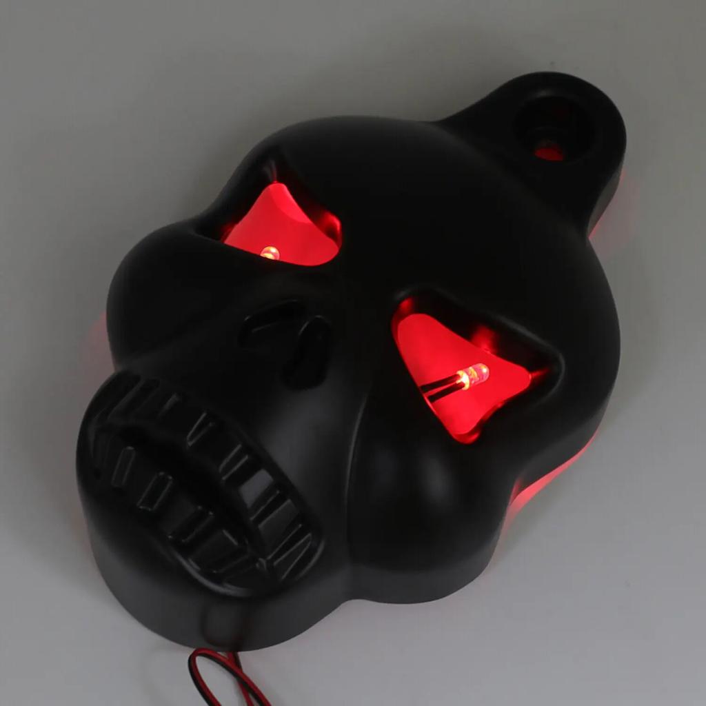 Motorcycle Skull Horn Cover for Harley Davidson Sportster Softail Big Twins V-Rods Stock Cowbell 1992-2020 Aftermarket Accessory