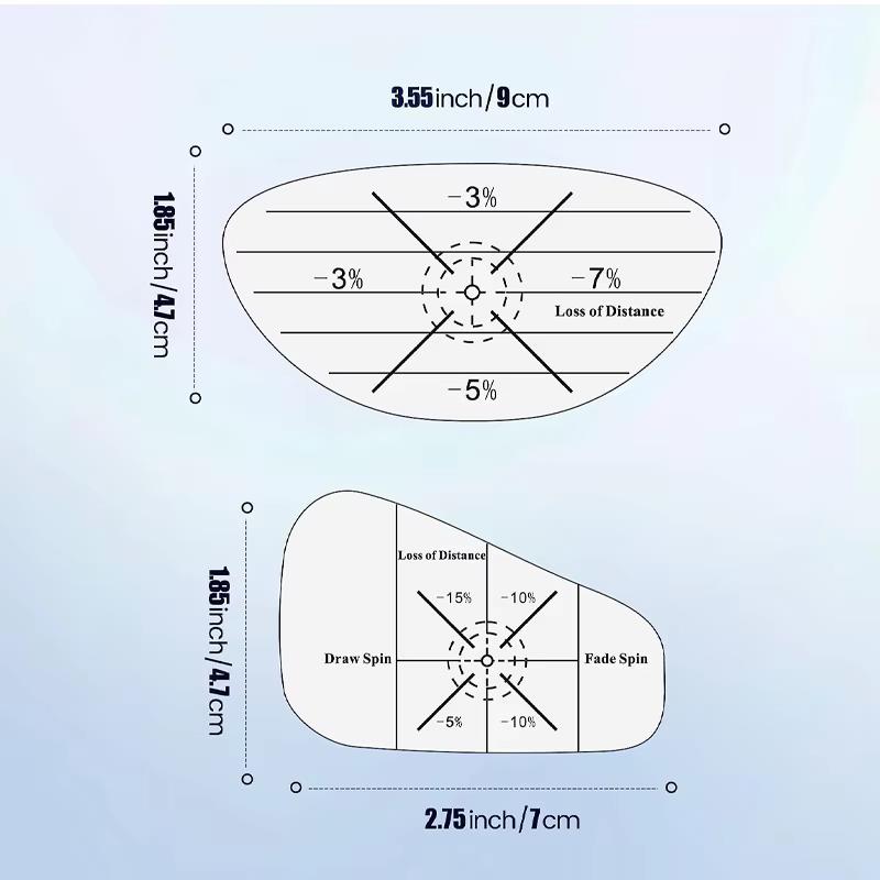 20PC Golf Impact Tape Set Golf Club Impact Stickers for Irons Wood Putters Useful Training Aid Improve Swing Accuracy 5