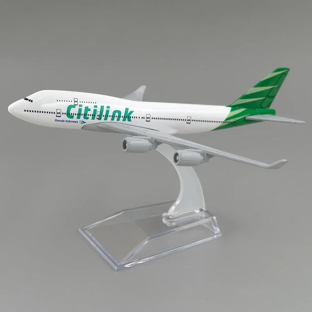 Miniature Plane Model 747 B747 Series 1/400 Scale Airlines Aircraft Model 16cm Alloy Airplane Building Kits Gift Home Office