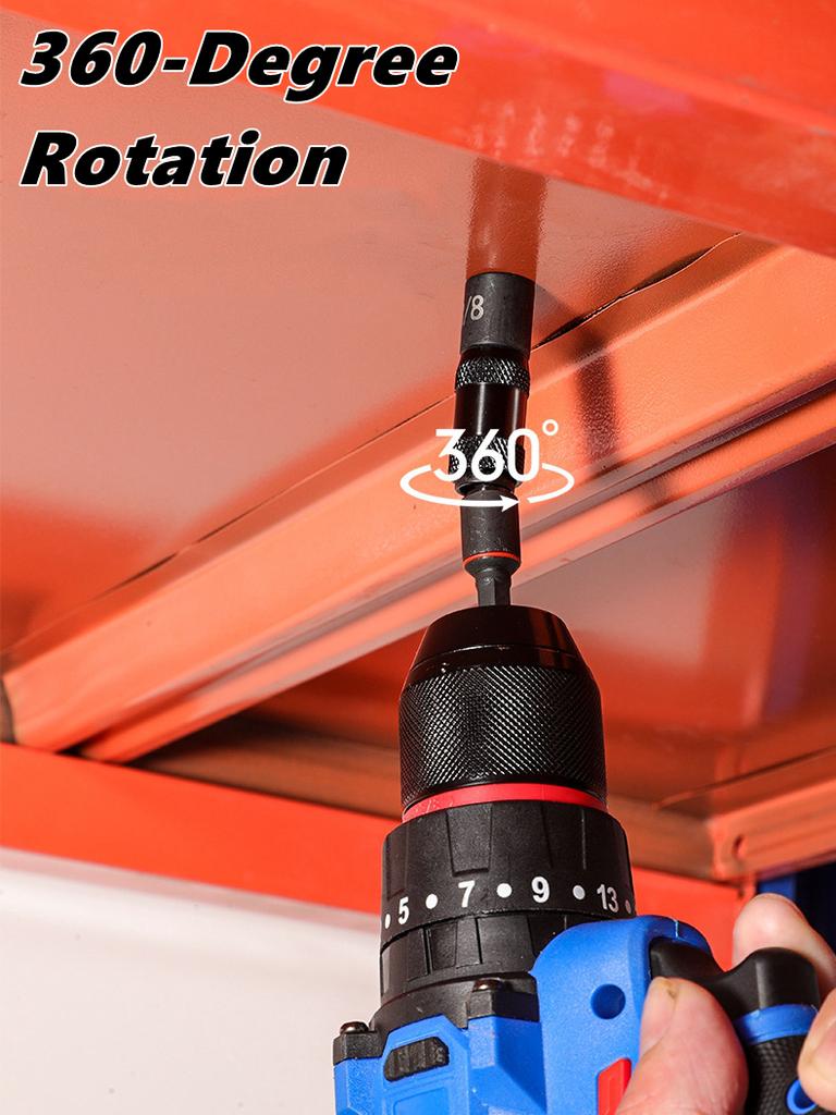Universal Magnetic Sleeve Socket Drill Screwdriver Bit Holder Magnetic Hex Swivel Screw Nut Driver Tip Adapter Extension Rod