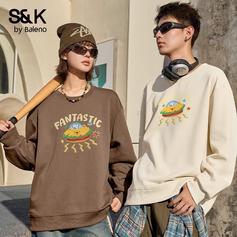 

Baleno S&K Series JPB Hamburger Dog Print Loose Pullover Sweatshirt 5XL