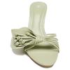 ZARA Fashionable Comfortable Floral Decorated High Heel Slide Sandals Women sandals Green 11310610069