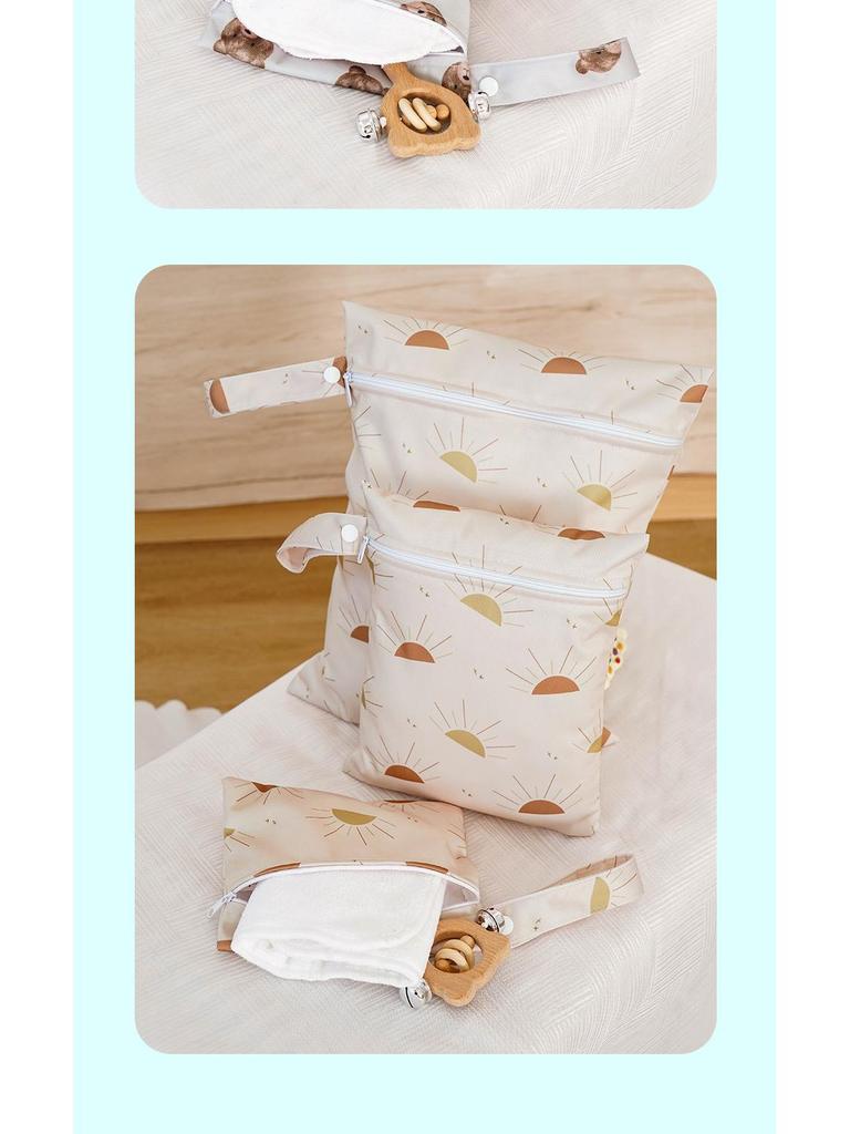 3-Piece Cute Travel and Storage Bag Set: Dustproof Hanging Bag, Clothes Organizer, Diaper & Miscellaneous Bag