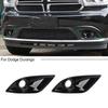 2PCS Front Fog Light Lamp Cover Bezels For Dodge Durango 2011+ Black Accessories