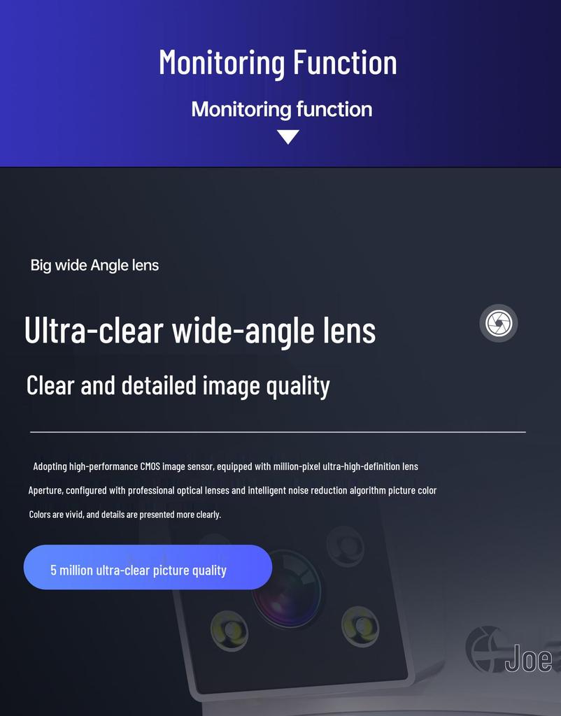 JOAN 360° Dual-Lens 4G Outdoor Camera: HD, Remote Access, Waterproof
