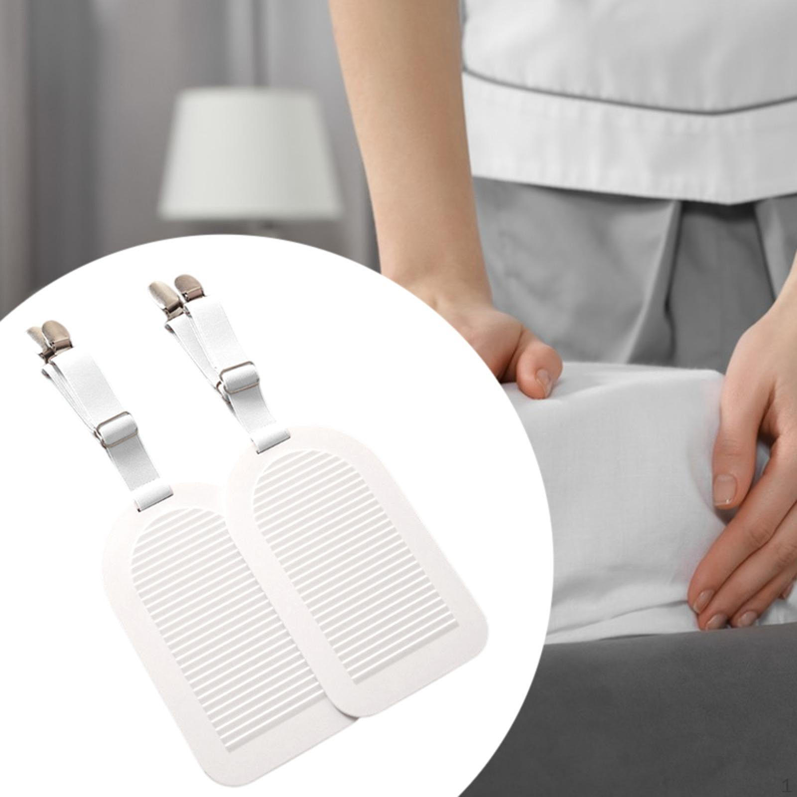 

Зажим для простыни, противоскользящий, портативный, натяжитель, держатель для чулок, предотвращающий складки White 2pcs