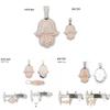 Sterling Moissanite Hand Pendant Necklace Hip Hop Style Statement Jewelry Women Men