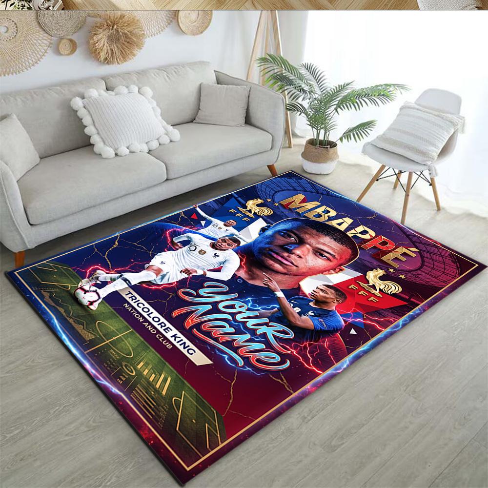 Mbappe Personalized Name Floor Rug Office Rug Suitable For Dormitory Hallway Living Rooms Playrooms Antislip Rug Anime Office Decor