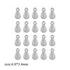  100pcs Stainless Steel Tail Chain Tag Real Gold Electroplated Small Pendant Accessories for Jewelry Making DIY Charms
