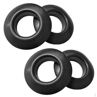 2 Pairs Universal Rubber Kayak Oar Paddle Shaft Drip Rings 30mm Inner Diameter