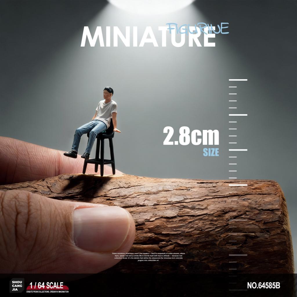 1 Piece Miniature Figurine 64 People Model Collectible Diorama Figure Doll Toy Resin Hand Painted