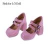 PU Leather Doll Shoes Fashion Play House Shoes Princess High Heels for 1/3 1/4 BJD 45/60cm Dolls