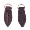 Leather Leaf Zipper Pull Pendant for Bags and Clutches - Hand-Stitched Accessory